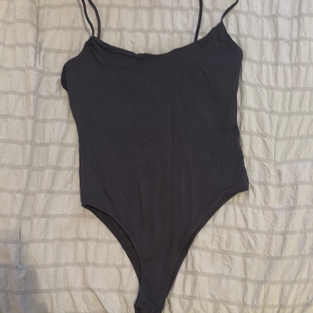 Black Spaghetti Strap Bodysuit